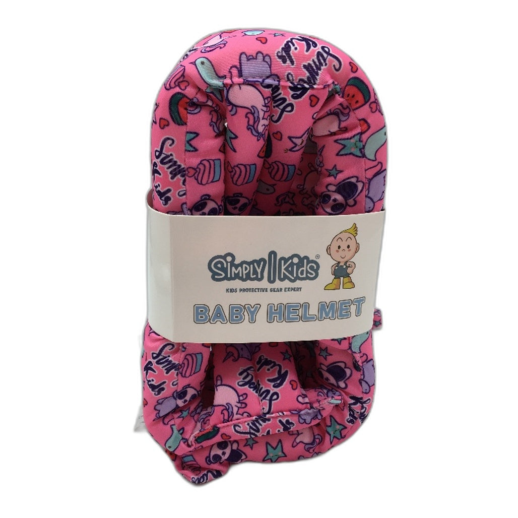 Simply Kids Soft Foam Cushion Baby Helmet Unicorn Pink Safety Headguard NEW