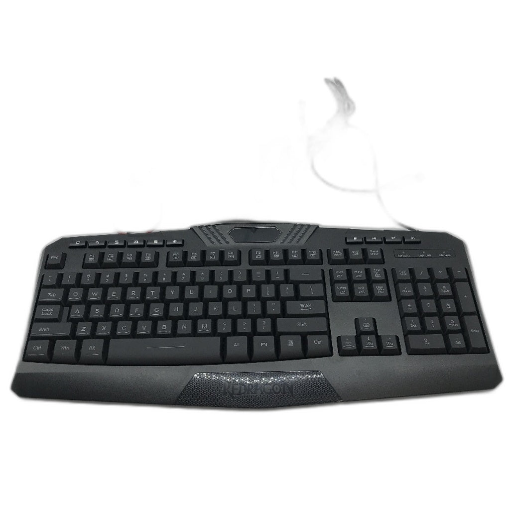 Redragon 2-in-1 Black/Red Full Sized Keyboard & Headset Gaming Essentials Set