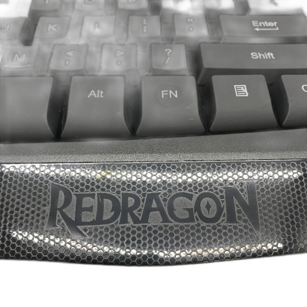 Redragon 2-in-1 Black/Red Full Sized Keyboard & Headset Gaming Essentials Set