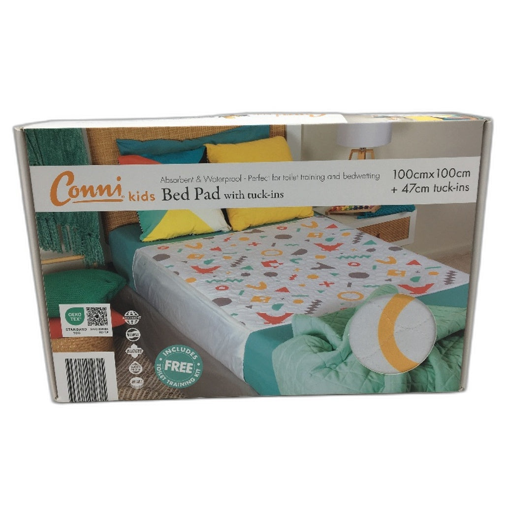 Conni Kids Absorbent Washable & Waterproof Bed Pad With Tuck Ins Shapes NEW