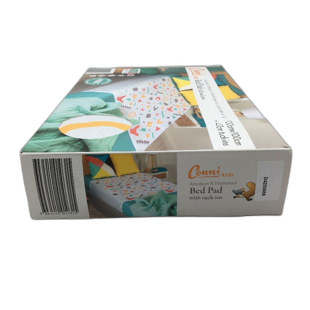 Conni Kids Absorbent Washable & Waterproof Bed Pad With Tuck Ins Shapes NEW