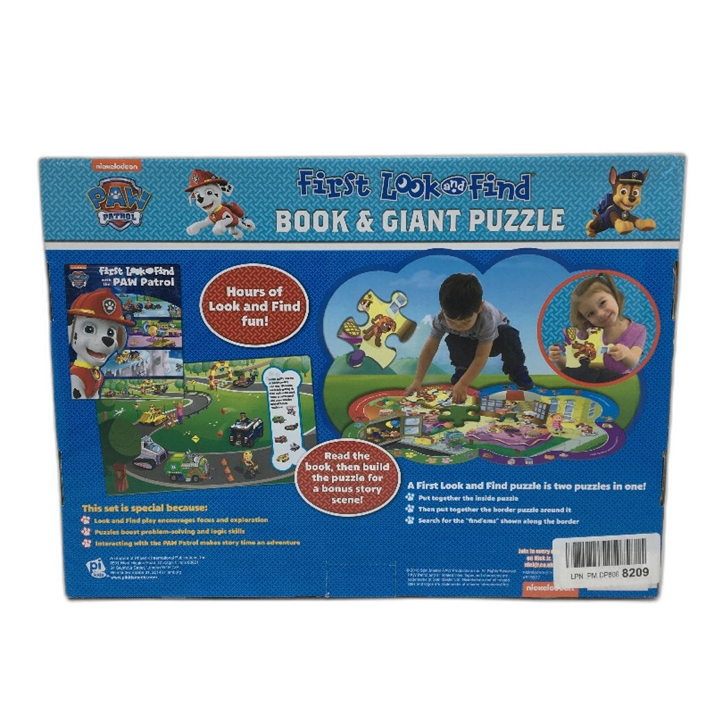 Nickelodeon Paw Patrol 40 Piece Look & Find Book and Giant Puzzle NEW