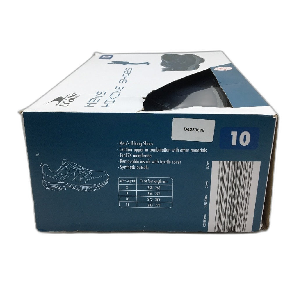 Crane Mens Hiking Low Cut Lace Up Sneaker Style Shoes Navy Blue Size 10 NEW