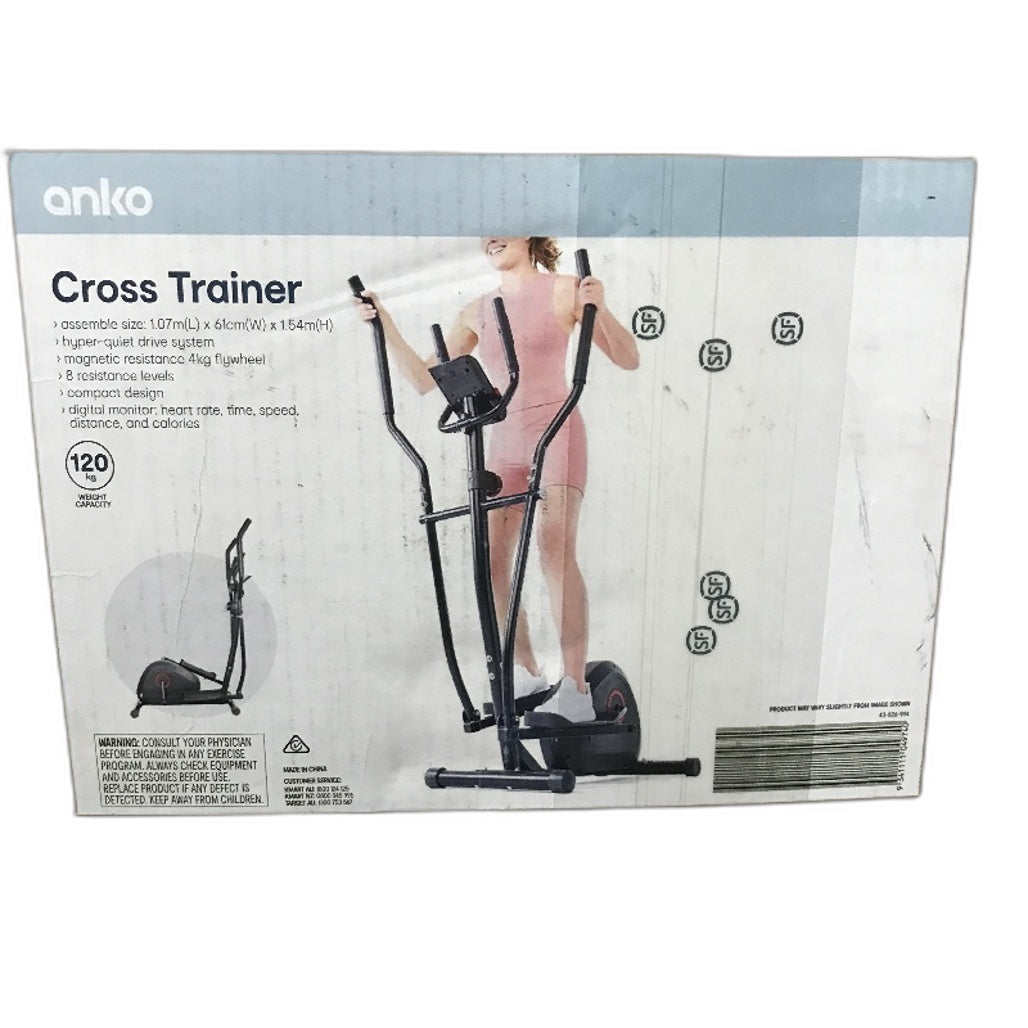 Cross Trainer Hyper Quiet Drive System & Digital Monitor 8 Resistance Levels NEW