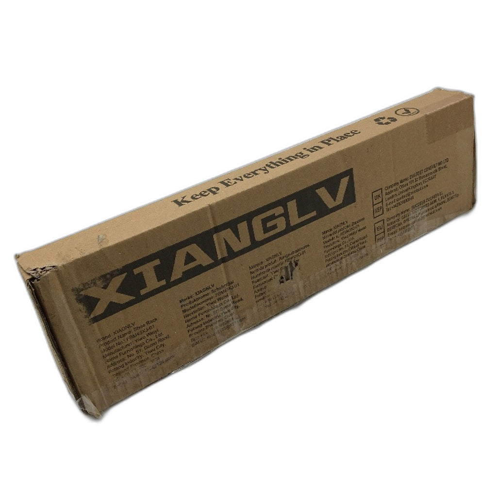 Xianglv 2 Tier Coated Black Metal Shoe Rack Home Furnishing