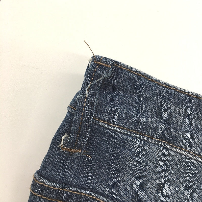 Mavi Blue Midi Denim Skirt Front Split Zip-Up Button Closure Ladies Size Medium