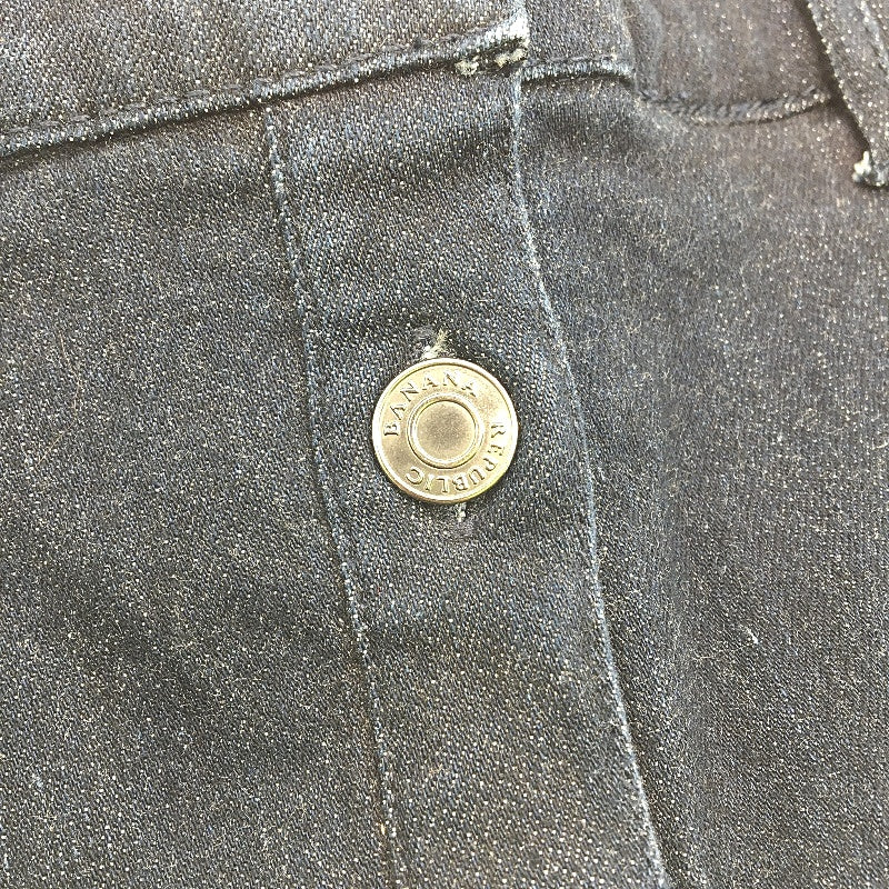 Banana Republic Navy Blue Midi Denim Skirt Button Up Ladies Size US 10