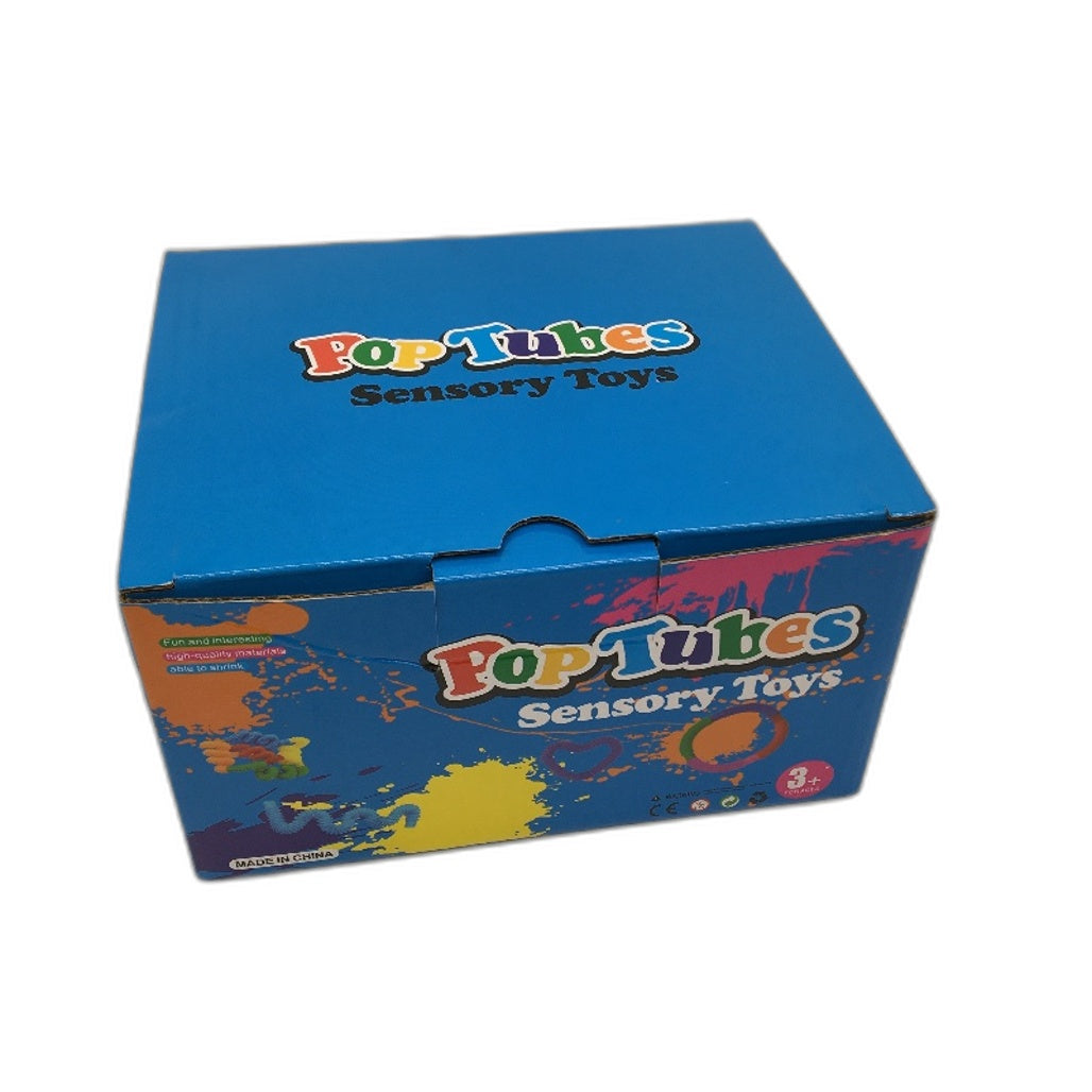 32 Pcs Pop Tubes Sensory Fidget Toys For Kids & Adults Multiple Colours NEW