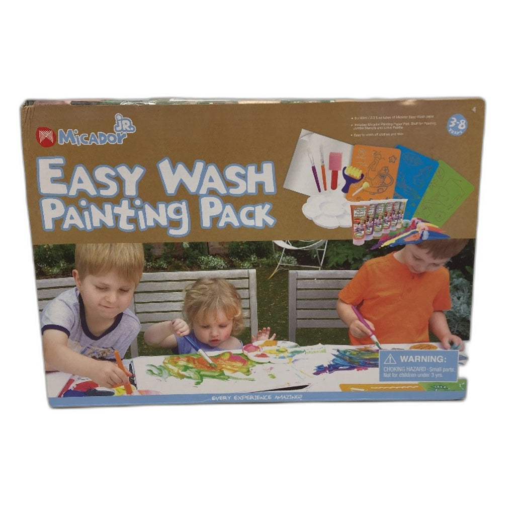 Micador Jr. 40 Pce Easy Wash Painting Pack Kit For Kids Ages 3-8 NEW