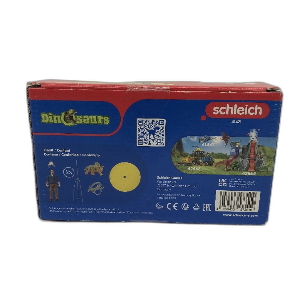 Schleich 2022 41471 Parachute Rescue Triceratops Figure Play Set NEW