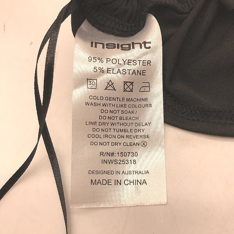 Insight Black Strappy Ruched Cowl Halter Top Ladies Size XS NEW