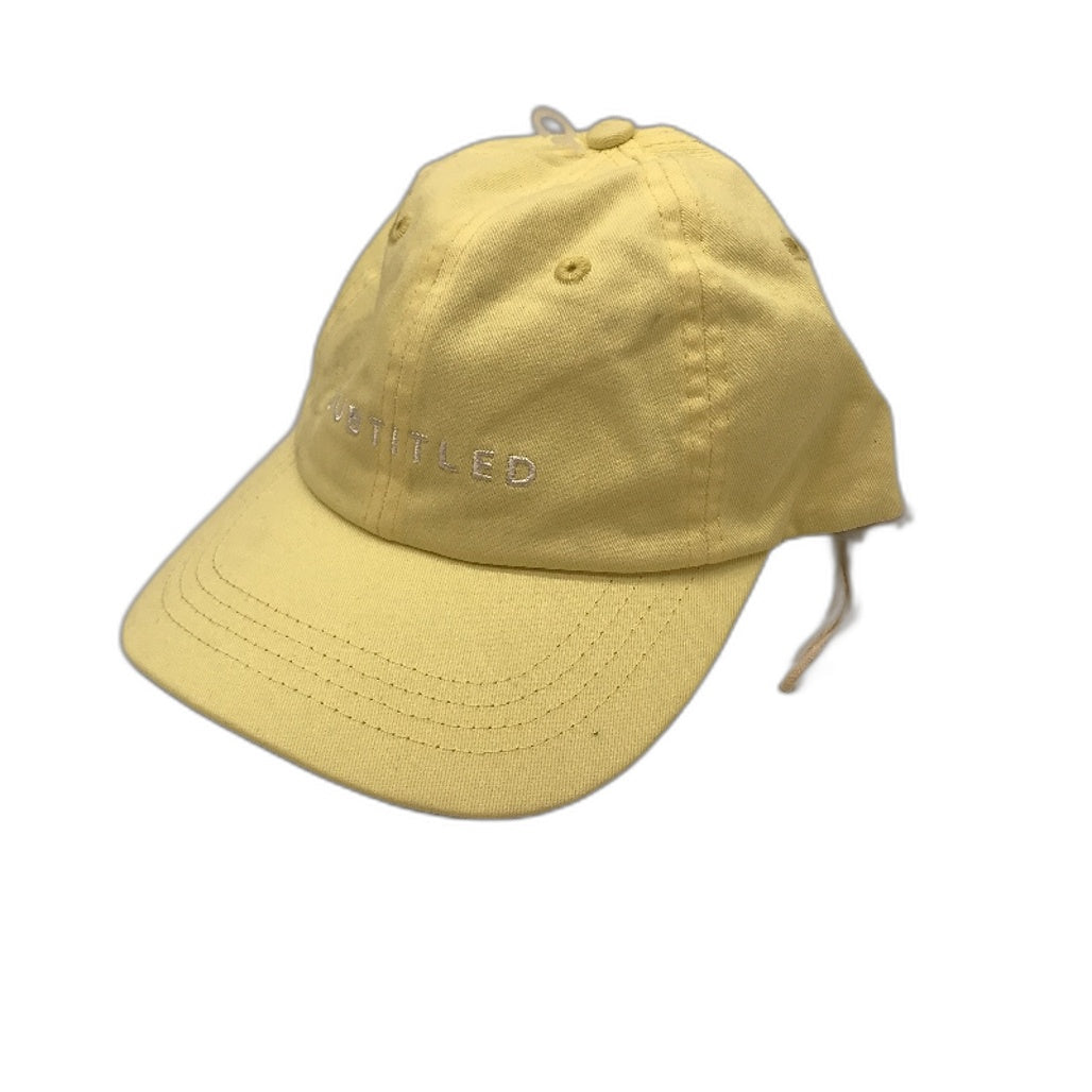 Subtitled Bright Yellow Logo Stonewashed Classic Style Cap OSFM NEW