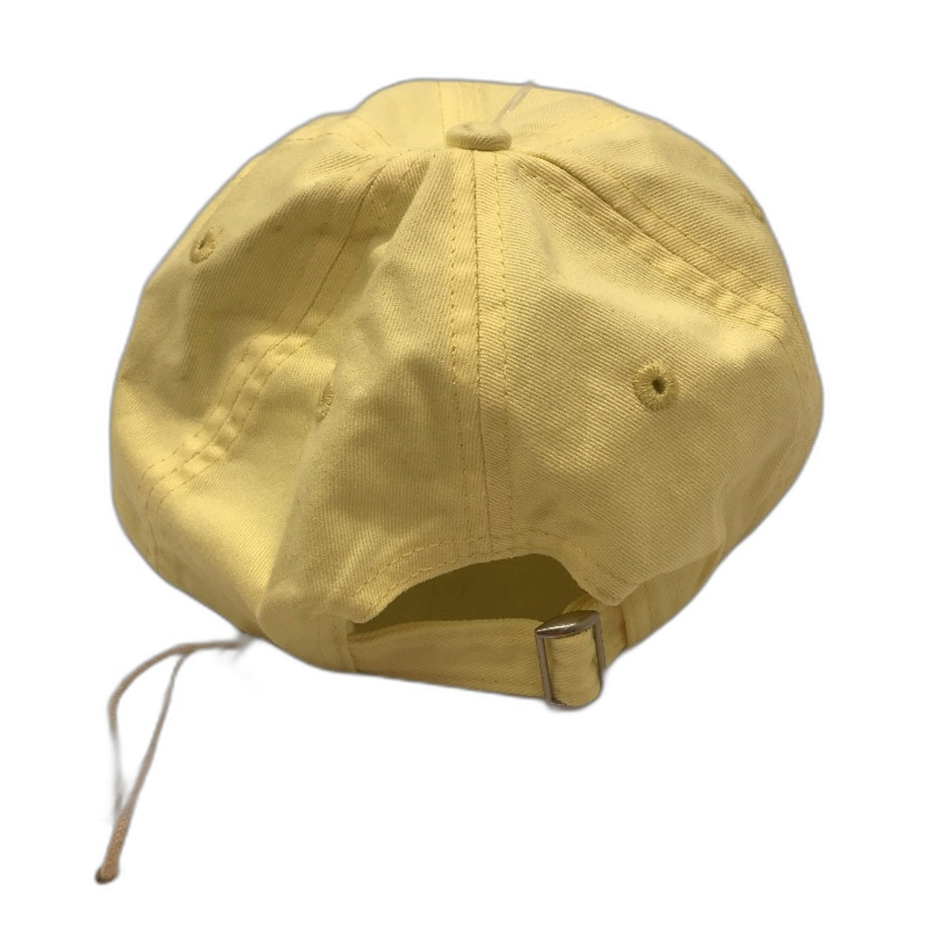 Subtitled Bright Yellow Logo Stonewashed Classic Style Cap OSFM NEW