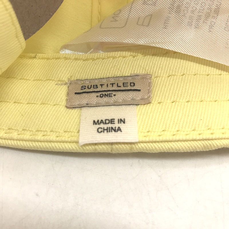 Subtitled Bright Yellow Logo Stonewashed Classic Style Cap OSFM NEW