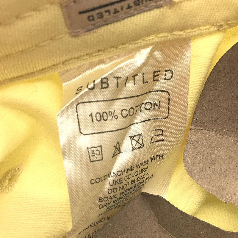 Subtitled Bright Yellow Logo Stonewashed Classic Style Cap OSFM NEW