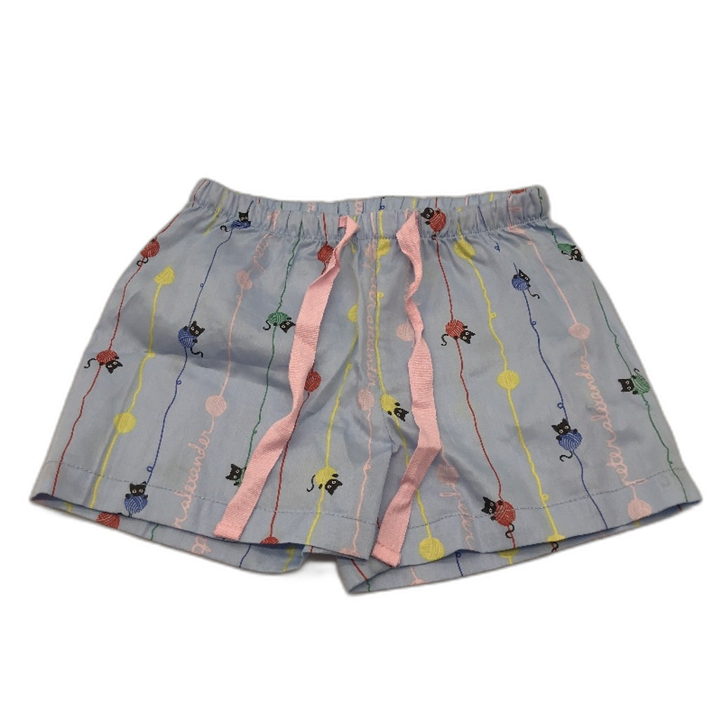 Peter Alexander Light Blue Cat Children's Pyjama Boxers Shorts Size Junior 3 NEW