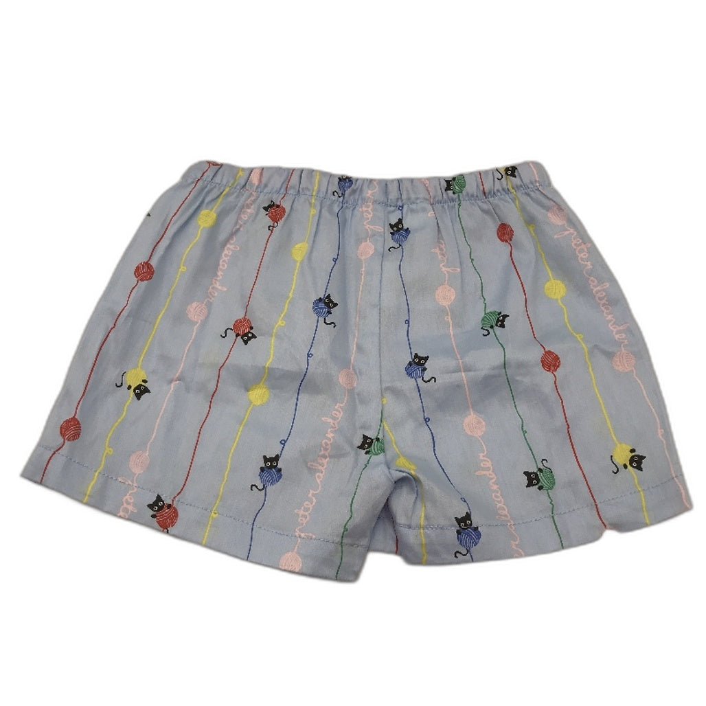 Peter Alexander Light Blue Cat Children's Pyjama Boxers Shorts Size Junior 3 NEW