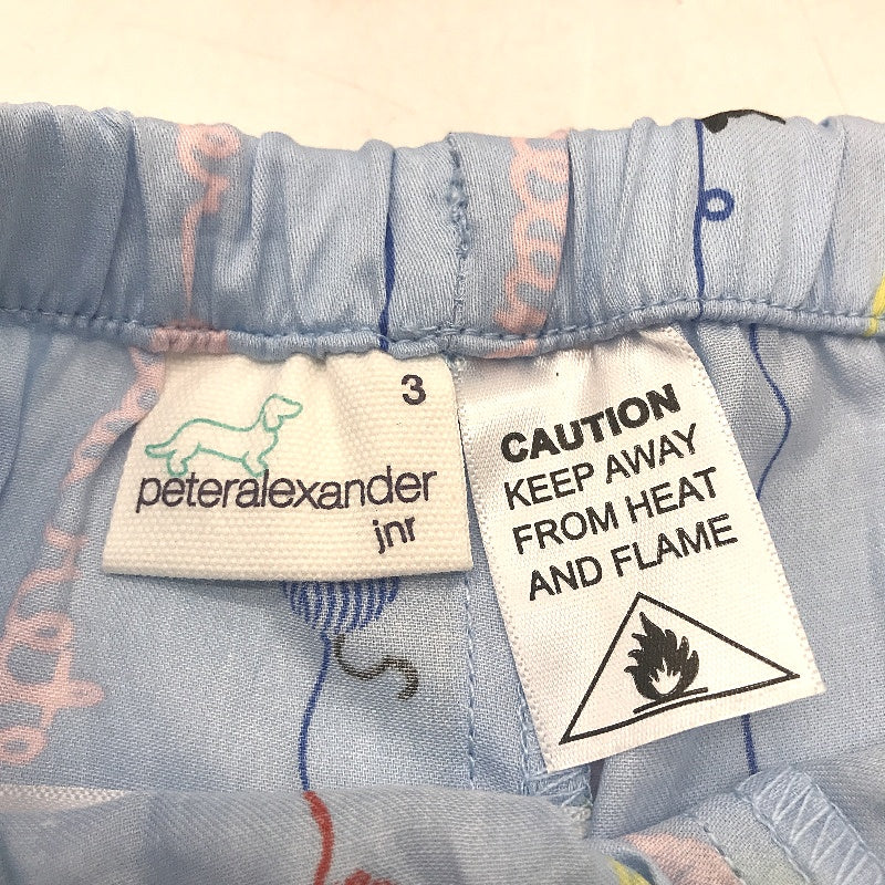 Peter Alexander Light Blue Cat Children's Pyjama Boxers Shorts Size Junior 3 NEW