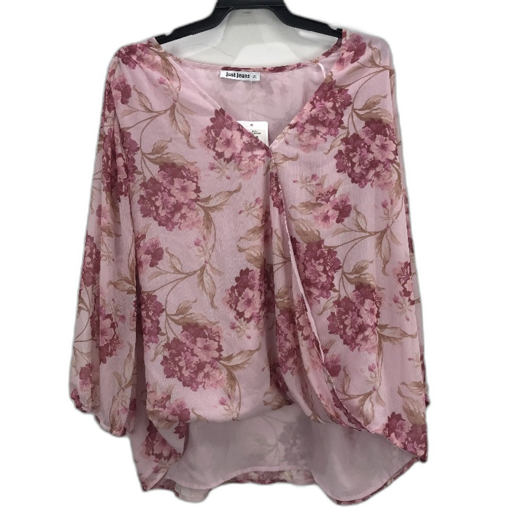 Just Jeans Floral Flowy Lightweight Half Sleeve Blouse Ladies Size 20 NEW