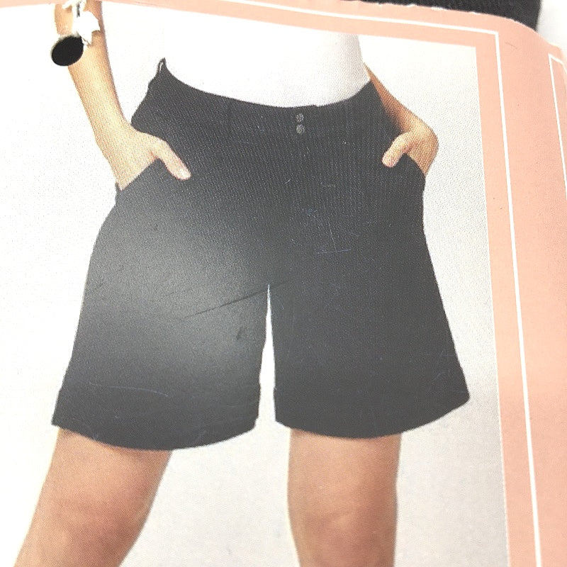 Serra Black Ckassic Style Double Button Stylish Denim Shorts Ladies Size 16 NEW