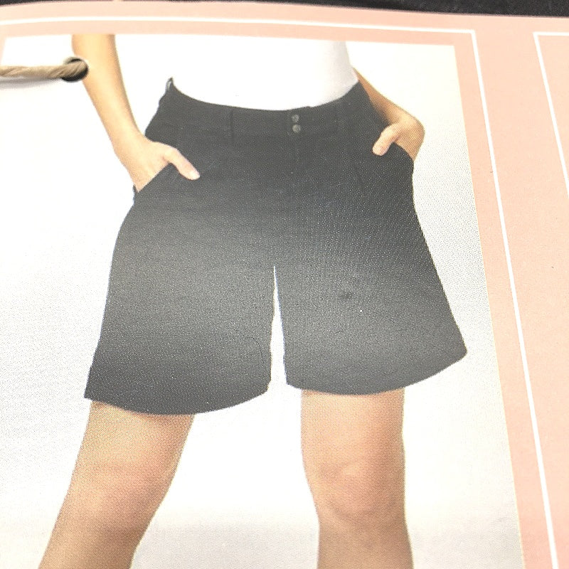 Serra Black Ckassic Style Double Button Stylish Denim Shorts Ladies Size 8 NEW