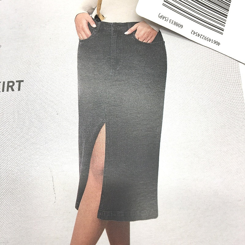 Serra Relaxed Fit Classic Midi Denim Front Split Skirt Ladies Size 10 NEW