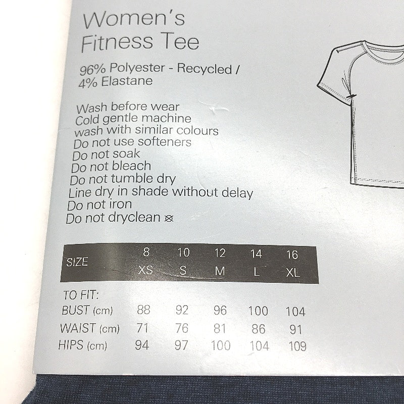 Crane Performance Tan & Navy 2Pack Fitness Cotton Tees Ladies Size XS NEW