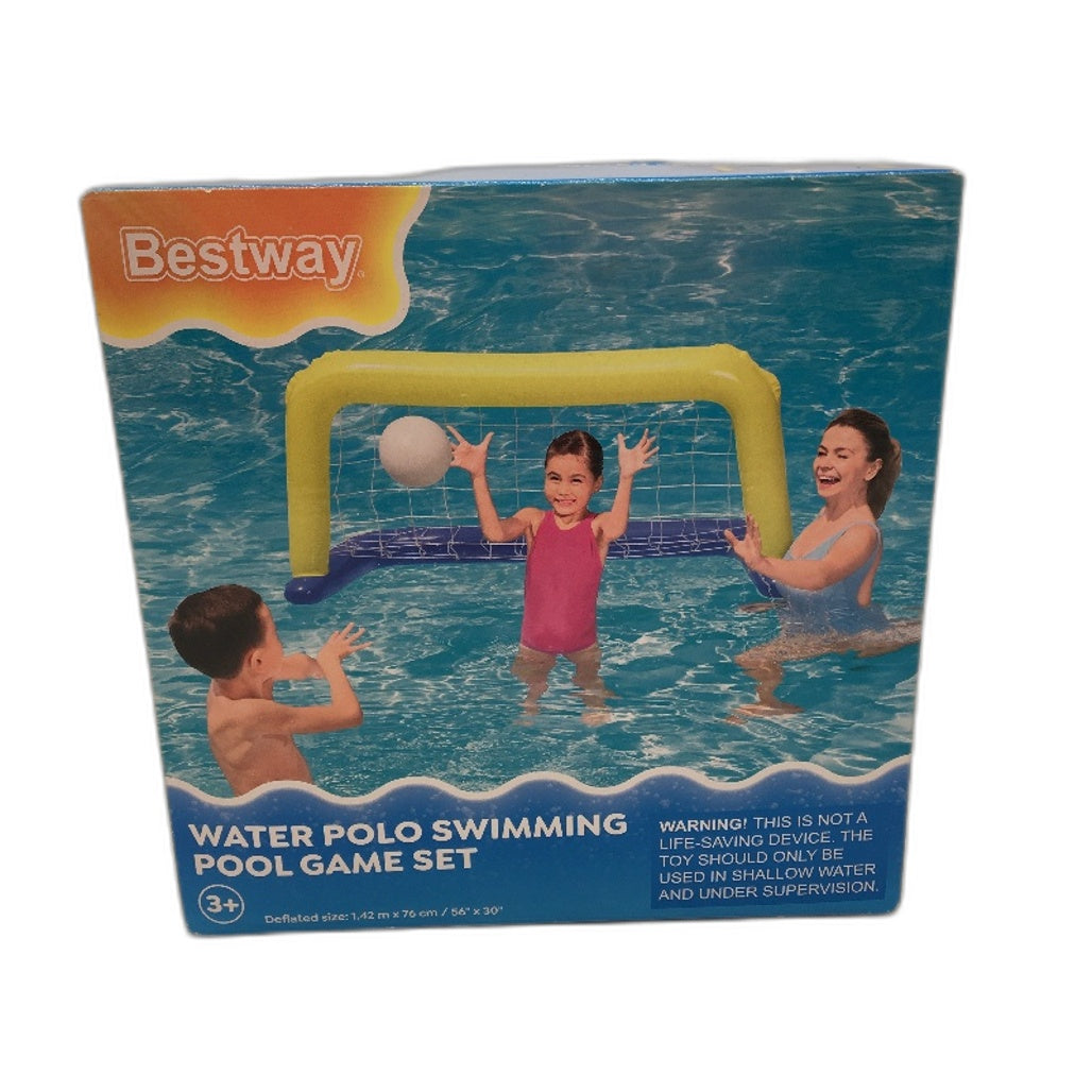 Bestway Blue Yellow Inflatable Water Polo Swimming Pool Game Set NEW