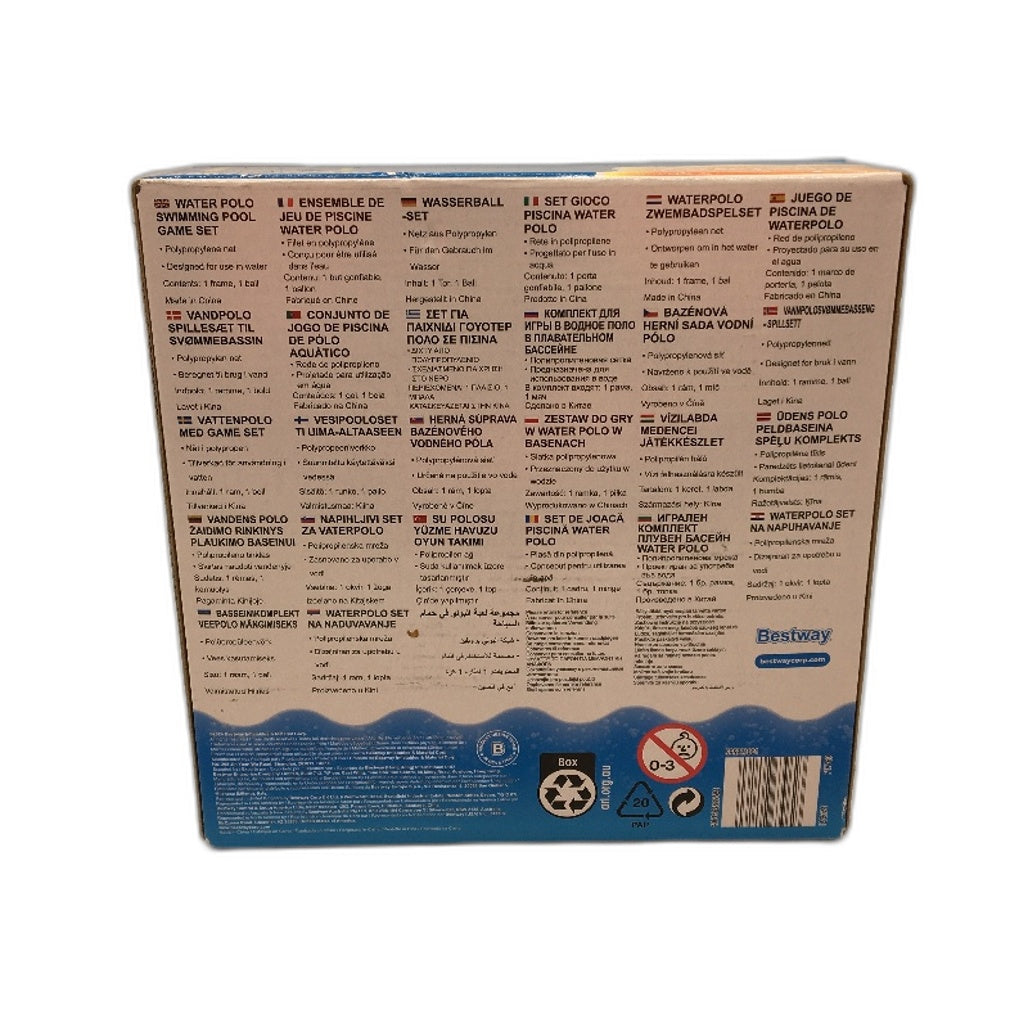 Bestway Blue Yellow Inflatable Water Polo Swimming Pool Game Set NEW