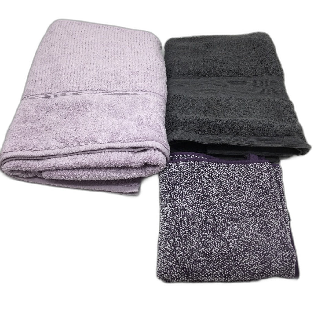 Kirkton House & Target 3pc Assorted Purple Grey Bath Sheet and Towels NEW