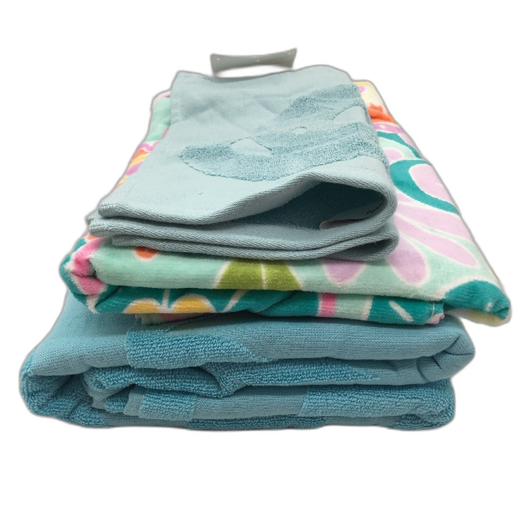 Sandy Cape & Target 4pc Assorted Blue Beach Towels and Face Washers NEW