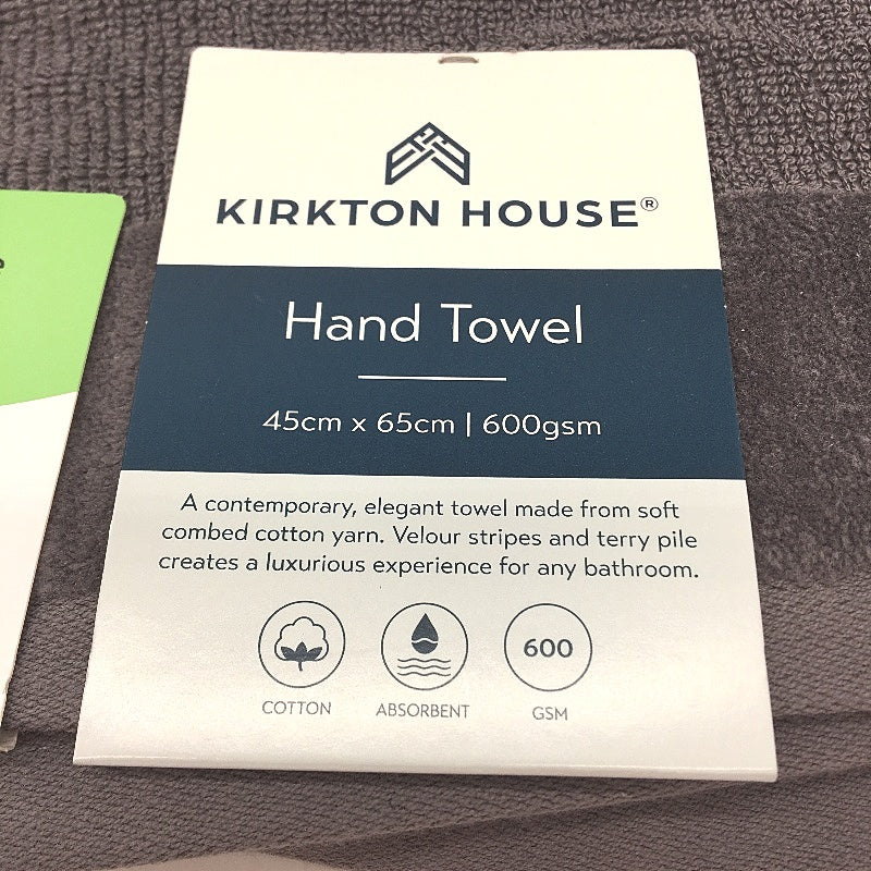 Kirkton House 4pc Assorted Multicoloured Velour Stripe Bath and Hand Towels NEW