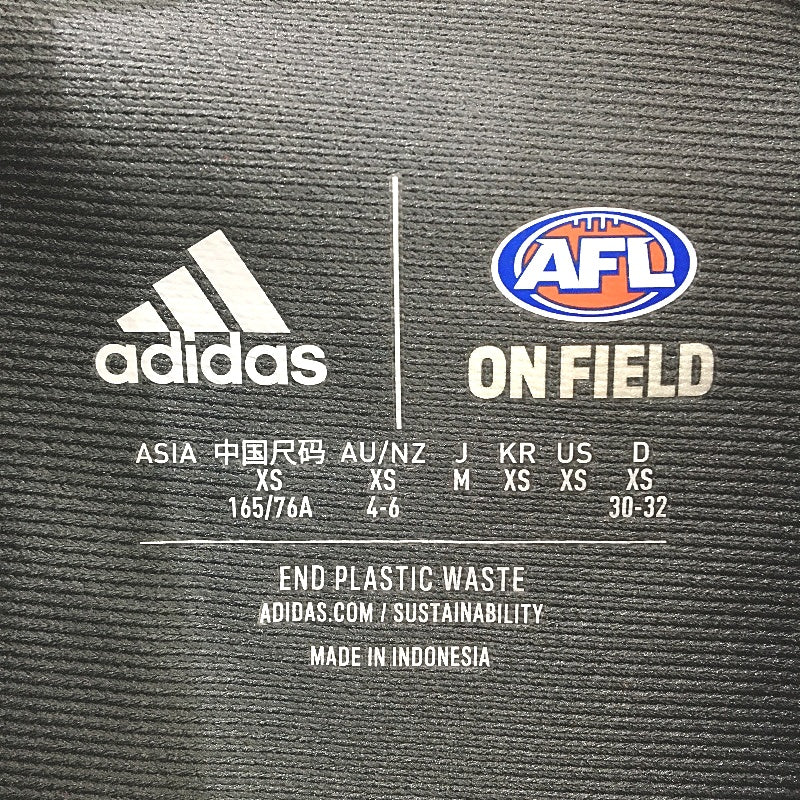 AFL Adidas Hawthorn Hawks Dark Grey Short Sleeve Polo Shirt Ladies Size XS NEW