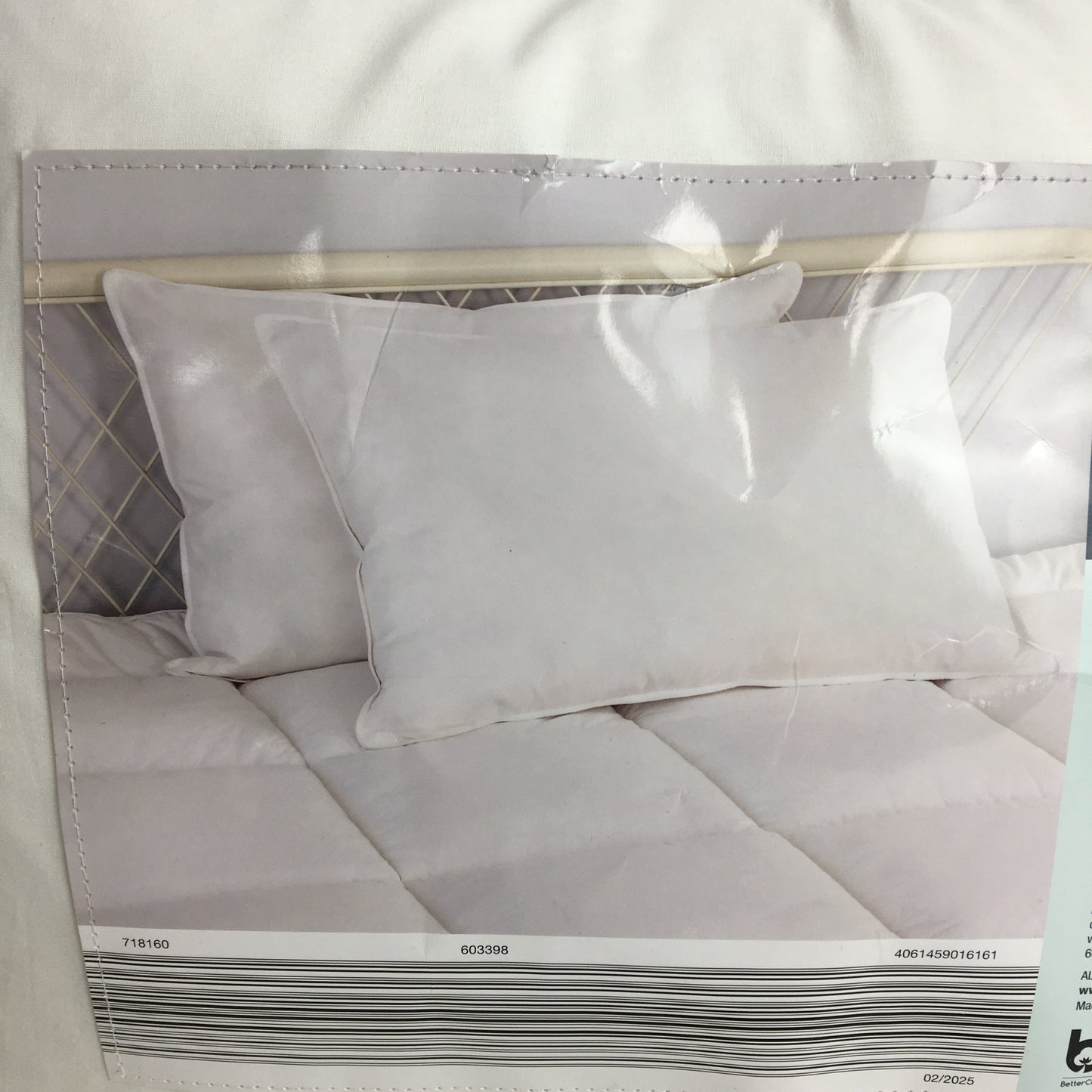 Kirkton House Duck Feather 2 Pack Cotton Cover Standard Pillow Set NEW