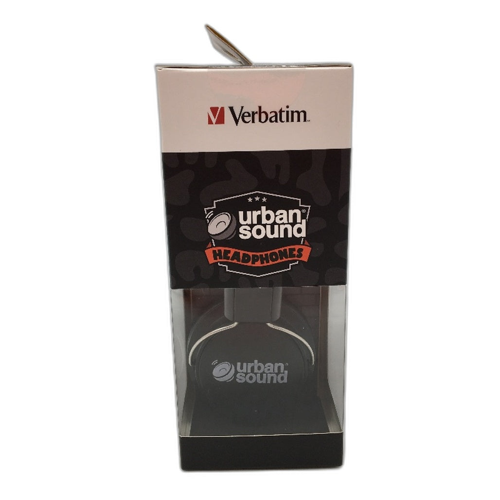 Verbatin Urban Sound Volume Limiting 3.5mm Kids Black Headphones NEW