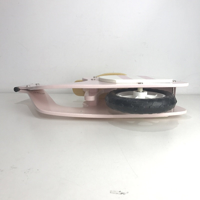 Kids Retro Design Light Pink Natural Wooden Balance Push Bike NEW