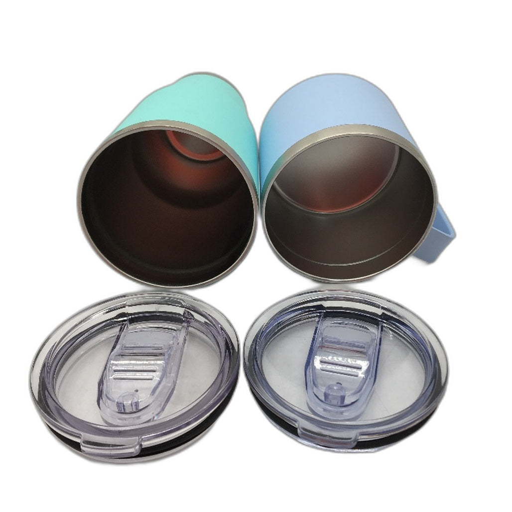 2 Pack Large Aqua Tumbler With Lid & Blue Double Walled Travel Mug With Lid