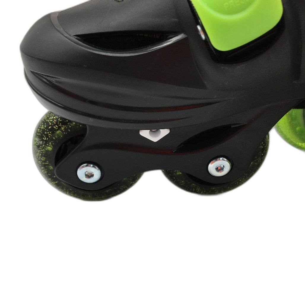 Black & Green Training Skates Roller Blades Adjustable Childrens Size XS NEW