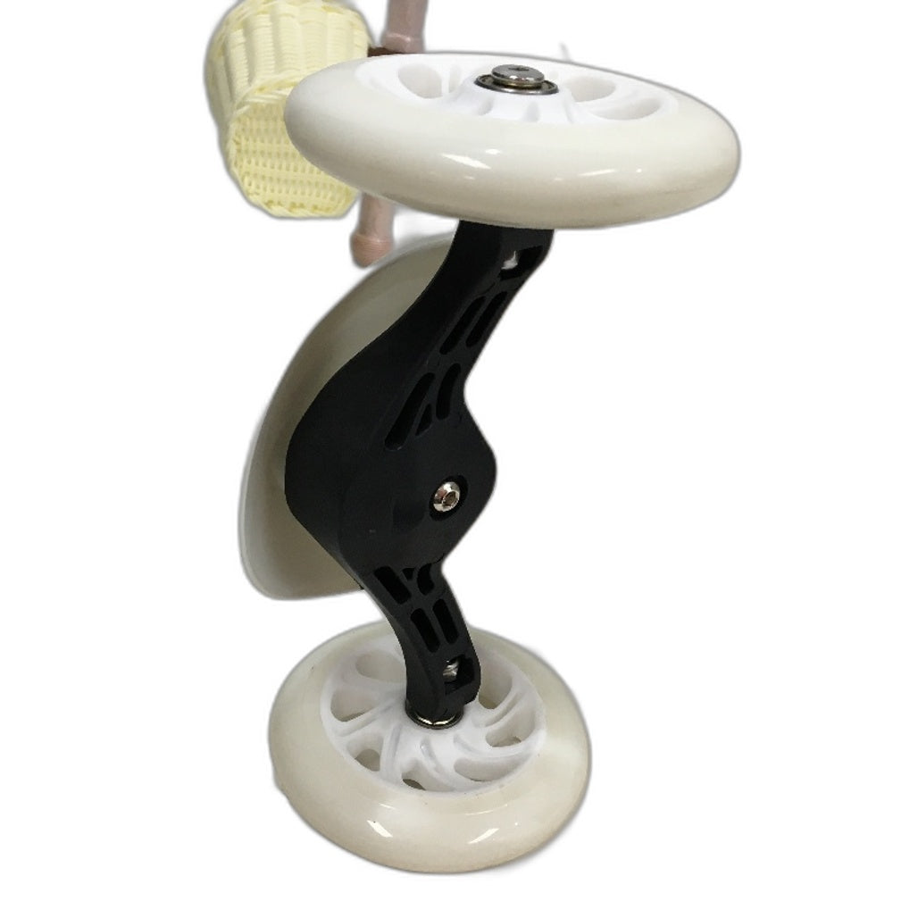 Multicoloured Three Wheel Tri Scooter With Detachable Basket For Kids