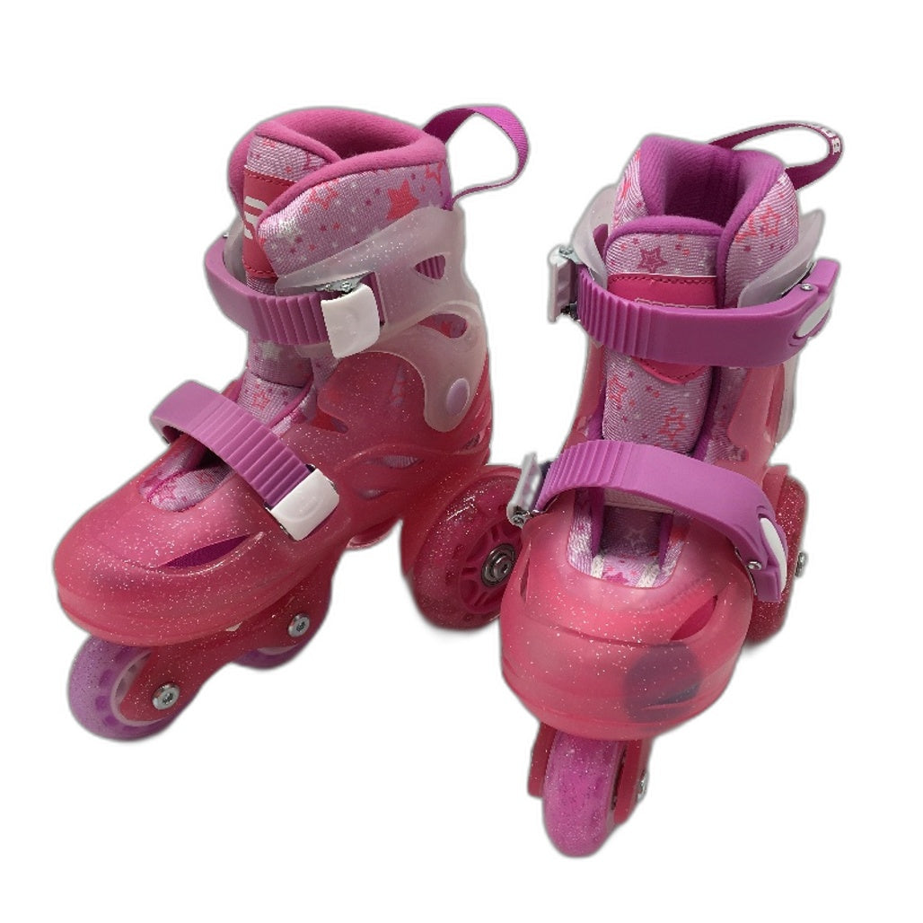 Pink & Purple Training Skates Roller Blades Adjustable Childrens Size XS NEW