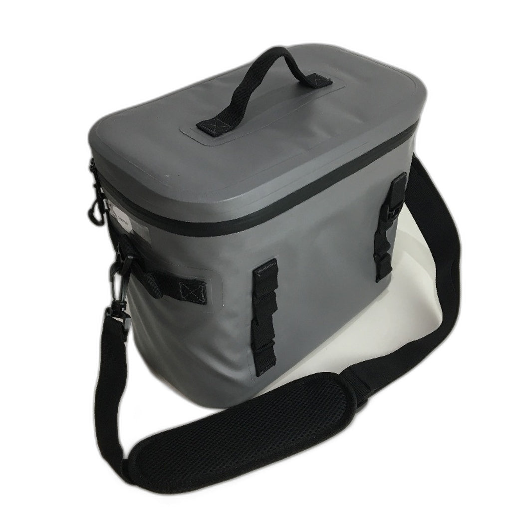 Grey insulated Can Cooler Bag With Handle & Shoulder Strap