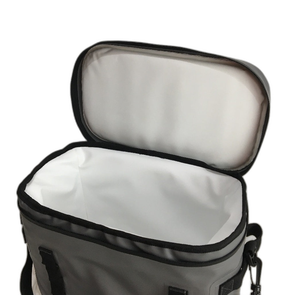 Grey insulated Can Cooler Bag With Handle & Shoulder Strap