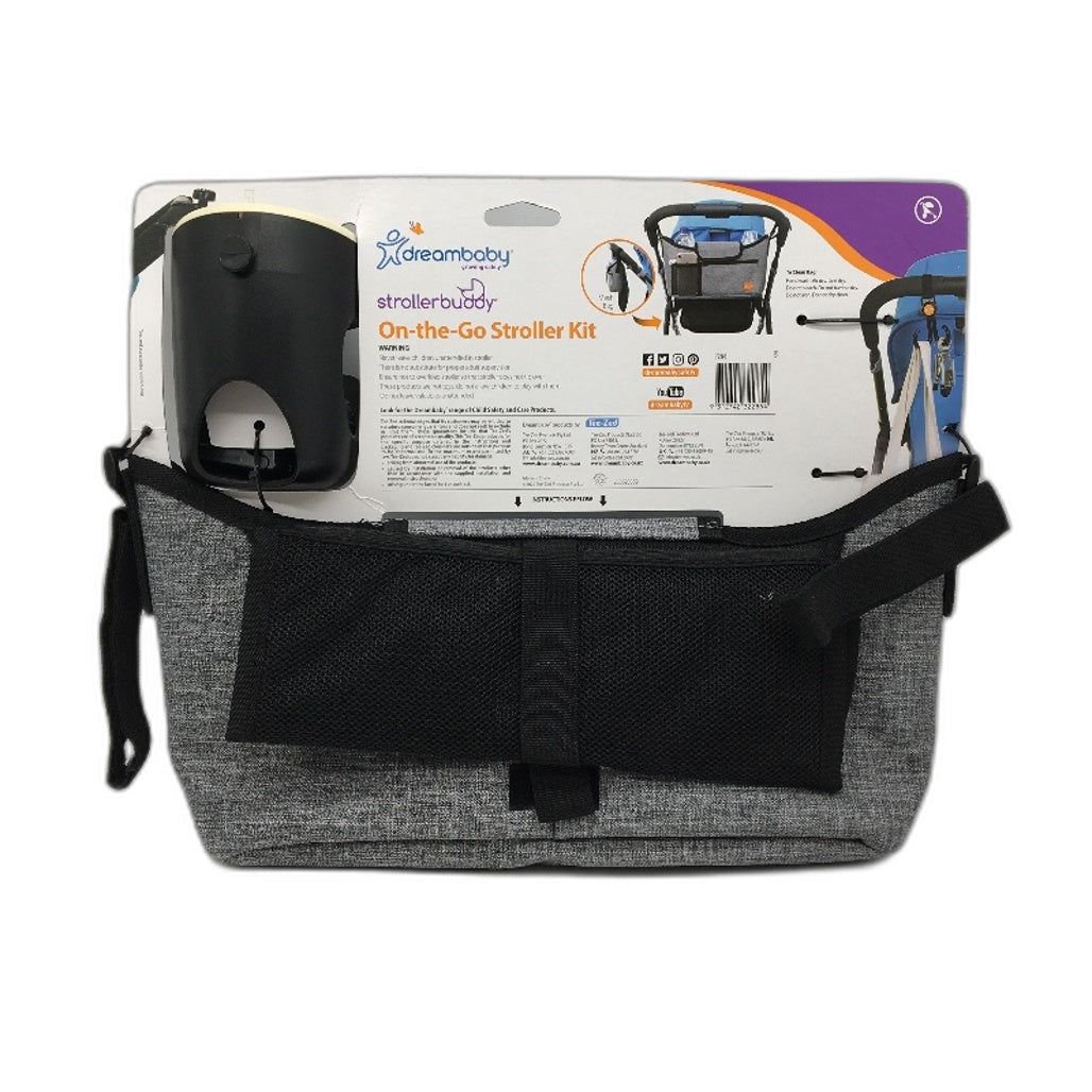 Dreambaby On The Go Pushchair Stroller Organiser Kit Drink Holder & Hook Set NEW