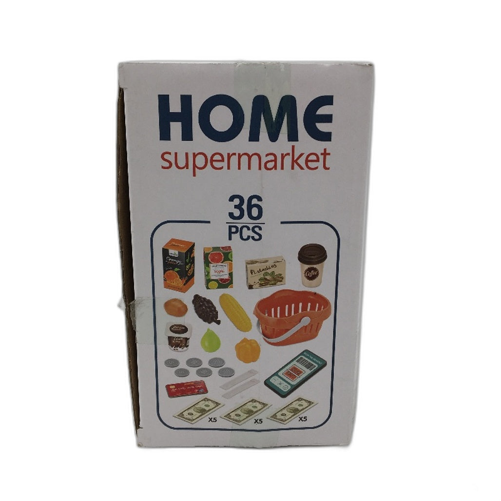 PanKome Pretend Play Home Supermarket Grocery Store Cash Register Toy 36 Pcs Set