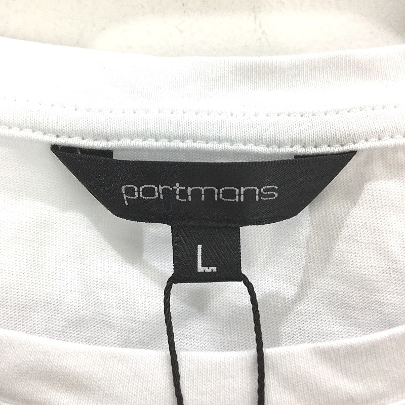 Portmans White Lace Detailed 100% Cotton Short Sleeve TShirt Ladies Size Large