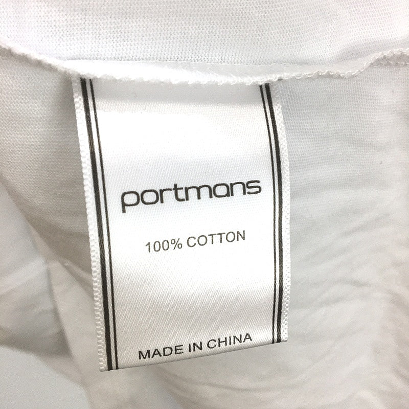 Portmans White Lace Detailed 100% Cotton Short Sleeve TShirt Ladies Size Large