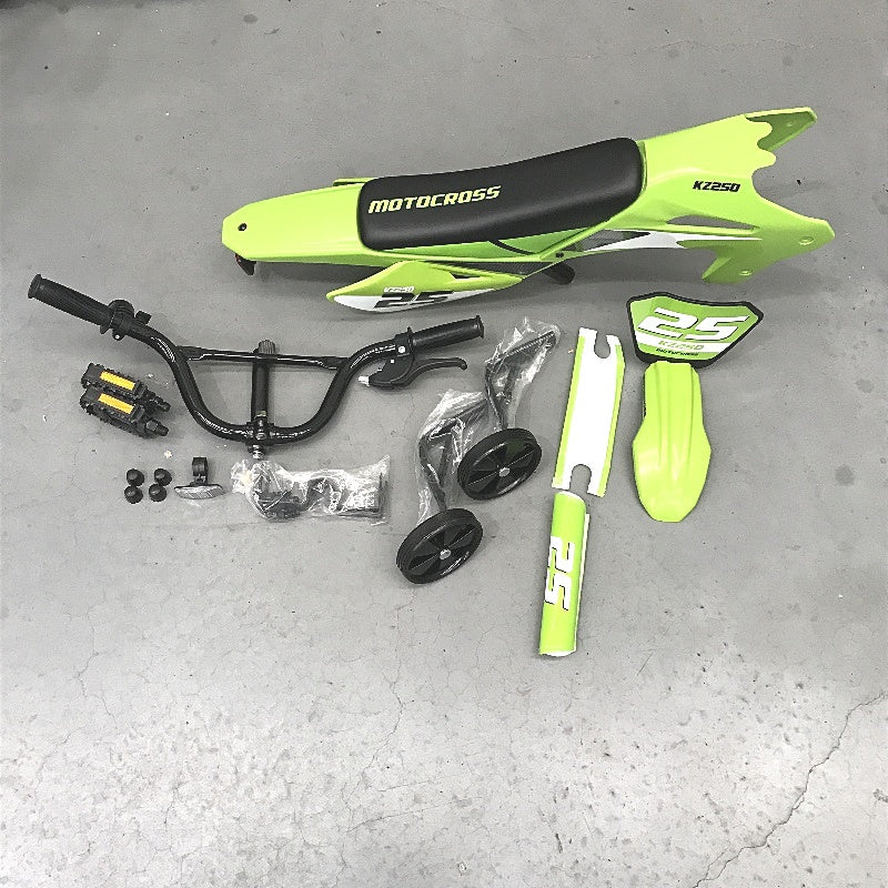 40cm Wheel Green & Black Moto X Bike Training Wheels KZ250 Motorcross NEW