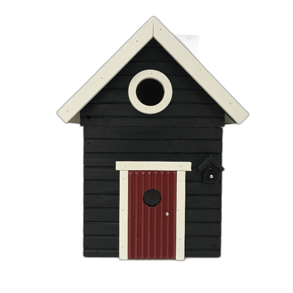 Wildlife Garden Black Multiholk Bird Nesting Box & Bird Feeder Table NEW