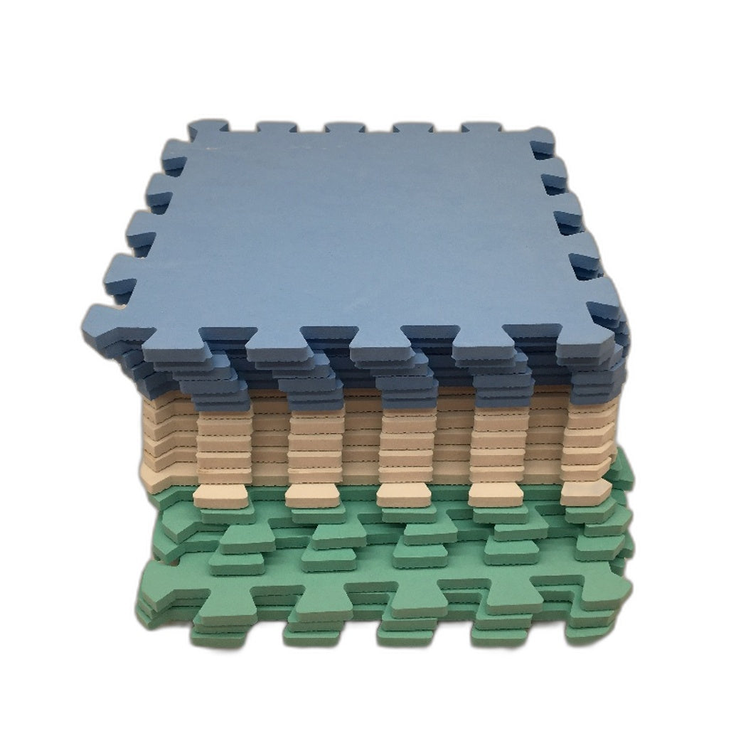 Soft Foam Interlocking Puzzle Kids Toddler Play Mats Floor Tiles 18 Pack NEW