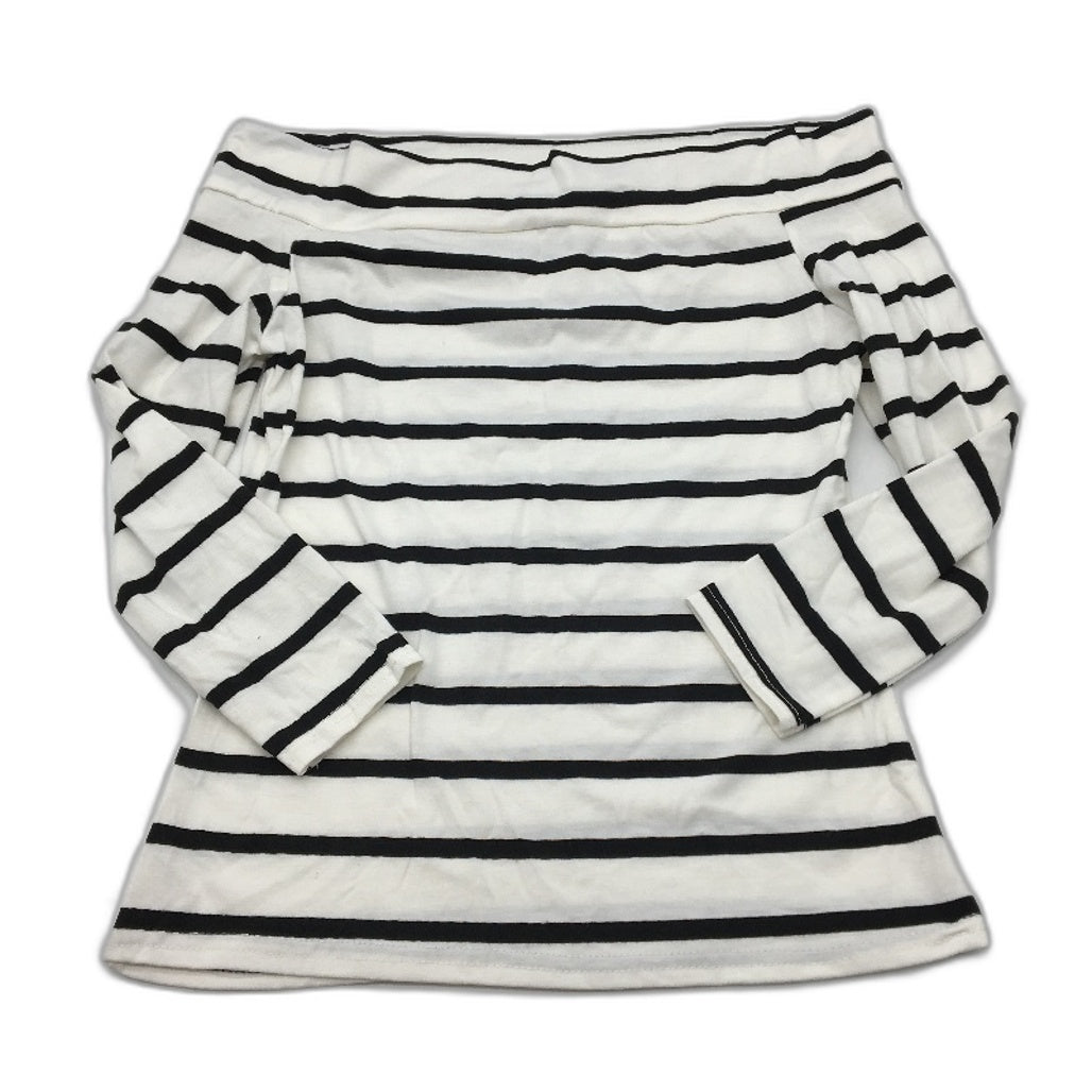 Wendy Tanic Black White Stripe Boat Neck Top & Maxi Tulle Skirt Set Womens Sz S